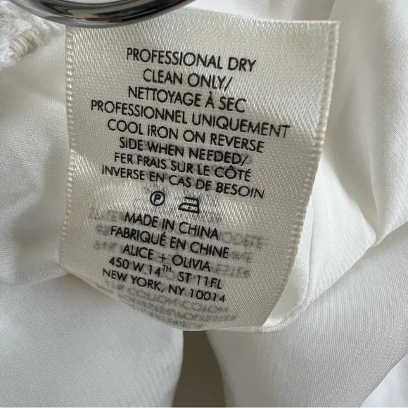 Alice + Olivia Carli Tweed Mini Empire Dress in White NWT - Picture 8 of 8